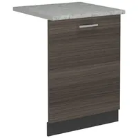 Vicco Geschirrspülblende R-Line, 60 cm, AP Marmor, Edelgrau/Anthrazit,
