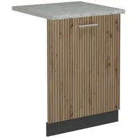 Vicco Geschirrspülblende R-Line, 60 cm, AP Marmor, Artisan-Eiche/Anthrazit,