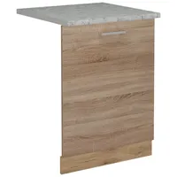 Vicco Geschirrspülblende R-Line, 60 cm, AP Marmor, Sonoma/Goldkraft Eiche,