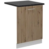 Vicco Geschirrspülblende R-Line, 60 cm, AP Anthrazit, Artisan-Eiche/Weiß