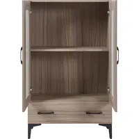 [en.casa] + Vitrinenschrank Søndersø 70x31x115 cm Sonoma-Eichenoptik
