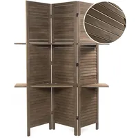 DESIGN DELIGHTS RAUMTEILER braun Holz, Rechteckig, 120x170x22 cm, Wohnzimmer,