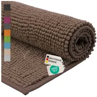 Nyvi Badematten Set Chenille Rechteckig - Badezimmerteppich - Rutschfest,