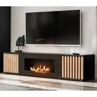 Furn.design Morgan Lowboard 163/42/45 cm Schwarz Holz