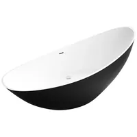 Bernstein Badewanne VICE 2.0 Schwarz/Weiß matt, (Acryl-Badewanne, Designwanne, freistehende