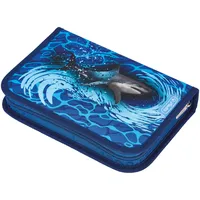 Herlitz Federmäppchen Blue Shark dunkelblau, 20,5 x 3,8 cm
