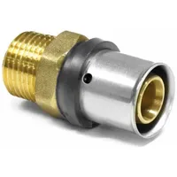 Pipetec Press-Übergang Außengewinde 26x3 - DVGW, TH+U Pressfitting