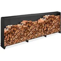 Relaxdays Kaminholzregal mit Abdeckung, für Holz ab 25 cm,