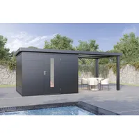 Wolff Finnhaus Finnhaus Wolff Metall-Gerätehaus Thorin 6024 Anthrazit