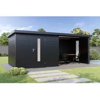 Wolff Finnhaus Seitenwand Terrasse 24 für Premium Metall Gartenhäuser