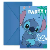 Procos Stitch: Partyeinladung mit Umschlag - 6 Stück