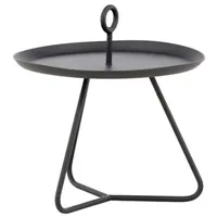 VCM ebuy24 Pamplona Gartentisch Beistelltisch Ø40 Schwarz
