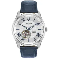 BULOVA Herren Analog Automatik Uhr mit Leder Armband 96A206