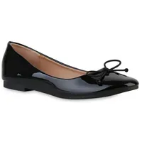 VAN HILL Klassische Ballerinas in Schwarz Lack