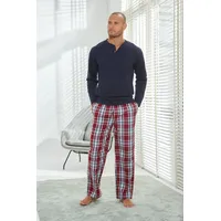 H.I.S. H.I.S Pyjama in marine-bordeaux, | Gr. 56/58