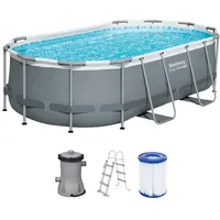 BESTWAY Power Steel Frame Pool oval Set 427 x