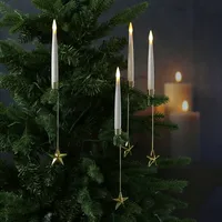 MARELIDA LED Baumkerzen 10 Weihnachtskerzen Baumbeleuchtung kabellos Fernbedienung