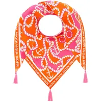 Zwillingsherz Dreieckstuch Damen, Schal, bunt gemustert, Viskose, orange),