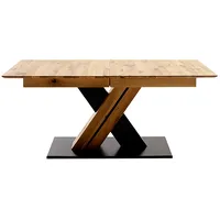 MCA Furniture Esstisch Morena Säulentisch Komfort Tisch«, Synchronauszug,ausziehbar,Wildeiche,massiv,geölt,XXL