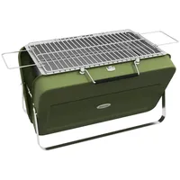 Outsunny Tischgrill Holzkohlgrill, Tischholzgrill mit Kohleschale, Grillrost Campinggrill mit