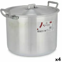 Kinvara Kochtopf mit Deckel Silberfarben Aluminium 35,5 x 24