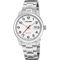 Calypso K5872/1 Herrenuhr Stahl/Weiß