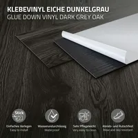 ML-Design PVC Bodenbelag Laminat Fußboden Dunkelgrau