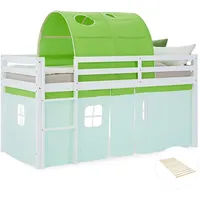 Homestyle4u Hochbett 90x200 cm, Kinder- & Jugendzimmer, Kindermöbel, Kinderbetten,