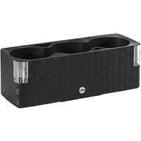 Dehner Kunststoff-Kasten Mona, Trio, ca. B40/H14/T14 cm, Dunkelgrau