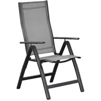 Merxx Carrara Gartensessel 2er-Set Klappbar Graphit-Diamant