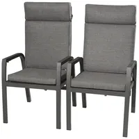 Green Spirit 2er Set Denver Gartensessel - Aluminium, verstellbare