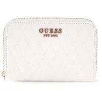 GUESS Betula SLG Medium Zip Around Portemonnaie pyt white