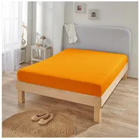 BettwarenShop Spannbettlaken Multi-Stretch in mango | Gr.: 80x200 cm