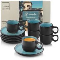 Sänger Granada | Espressotassen Set Steingut 12 tlg, Mokka