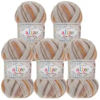 MaDDma 500g Baby-Wolle Strickgarn ALIZE Baby Best Batik Antipilling,