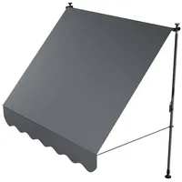 Juskys Klemmmarkise Kapstadt  200 x 120 cm Grau