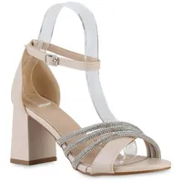 VAN HILL Damen Riemchensandaletten in Beige