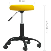 VidaXL Bürostuhl Drehbar Senfgelb Samt