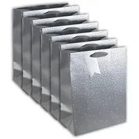 Clairefontaine 6x Geschenktasche L, 26,5x14x33 cm - Silber 30864-2C