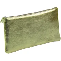 Clairefontaine 4x Schlampermäppchen aus Leder Cuirisé flach 22x11cm -