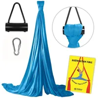 Diabolo Freizeitsport Vertikaltuch 6m (türkisblau) mit Triangel-Aufhängung (schwarz) und