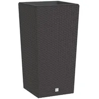 VidaXL Pflanzkübel mit herausnehmbaren Einsatz Braun 21/49 L PP-Rattan