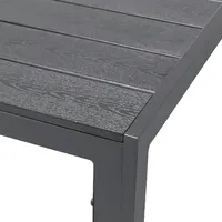 INDA-EXCLUSIV / Alu Polywood Gartentisch anthrazit Esstisch Gartenmöbel Tisch