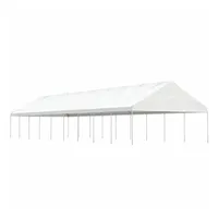 VidaXL Pavillon mit Dach Weiß 20,07x5,88x3,75 m Polyethylen