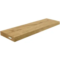 Holz4home Schwebendes Wandregal aus Eiche 70cm Ohne Baumkante Natur