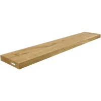 Holz4home Schwebendes Wandregal aus Eiche 120cm Ohne Baumkante Natur