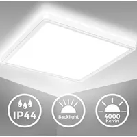 B.K.Licht LED Deckenleuchte »LED Bad-Deckenlampe, mit Backlight, Ultraflach«, weiß