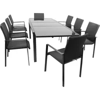 DEGAMO TORINO Set 9-tlg. Grau/Schwarz