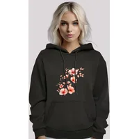 F4NT4STIC Hoodie Rosa Blumenzweig 3D schwarz 3XL
