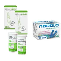 Gcare lipid GCare Lipid-Gesamtcholesterin Teststreifen + Lanzetten 20 St